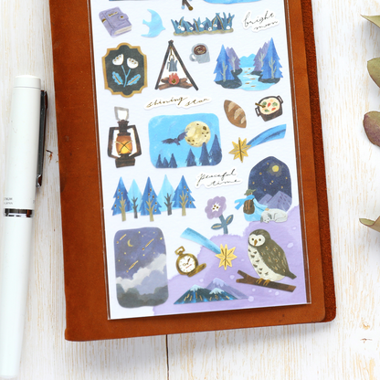 Travel Stickers - Night Forest