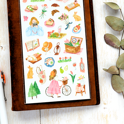 Picnic Stickers - Pink Skirt