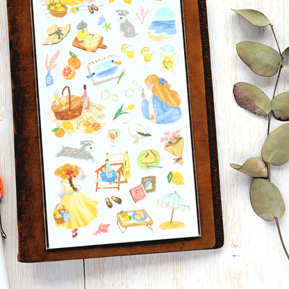 Picnic Stickers - Yellow Skirt