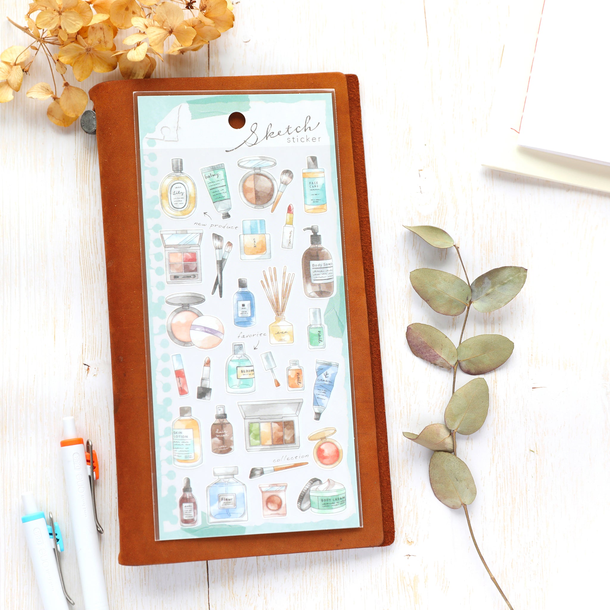 Watercolor Stickers - Cosmetics