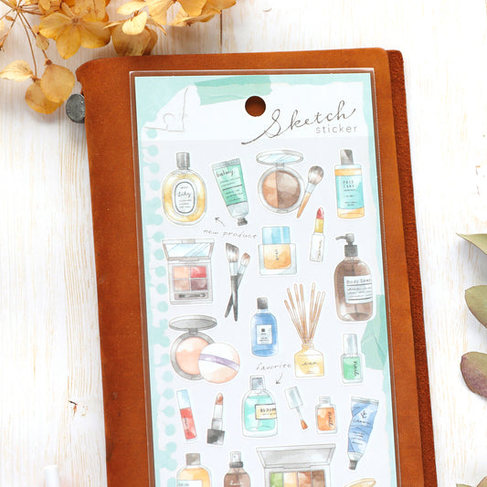 Watercolor Stickers - Cosmetics