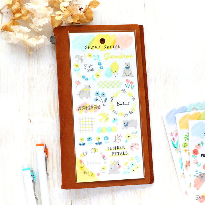 Sunny Sketch Stickers - Yellow