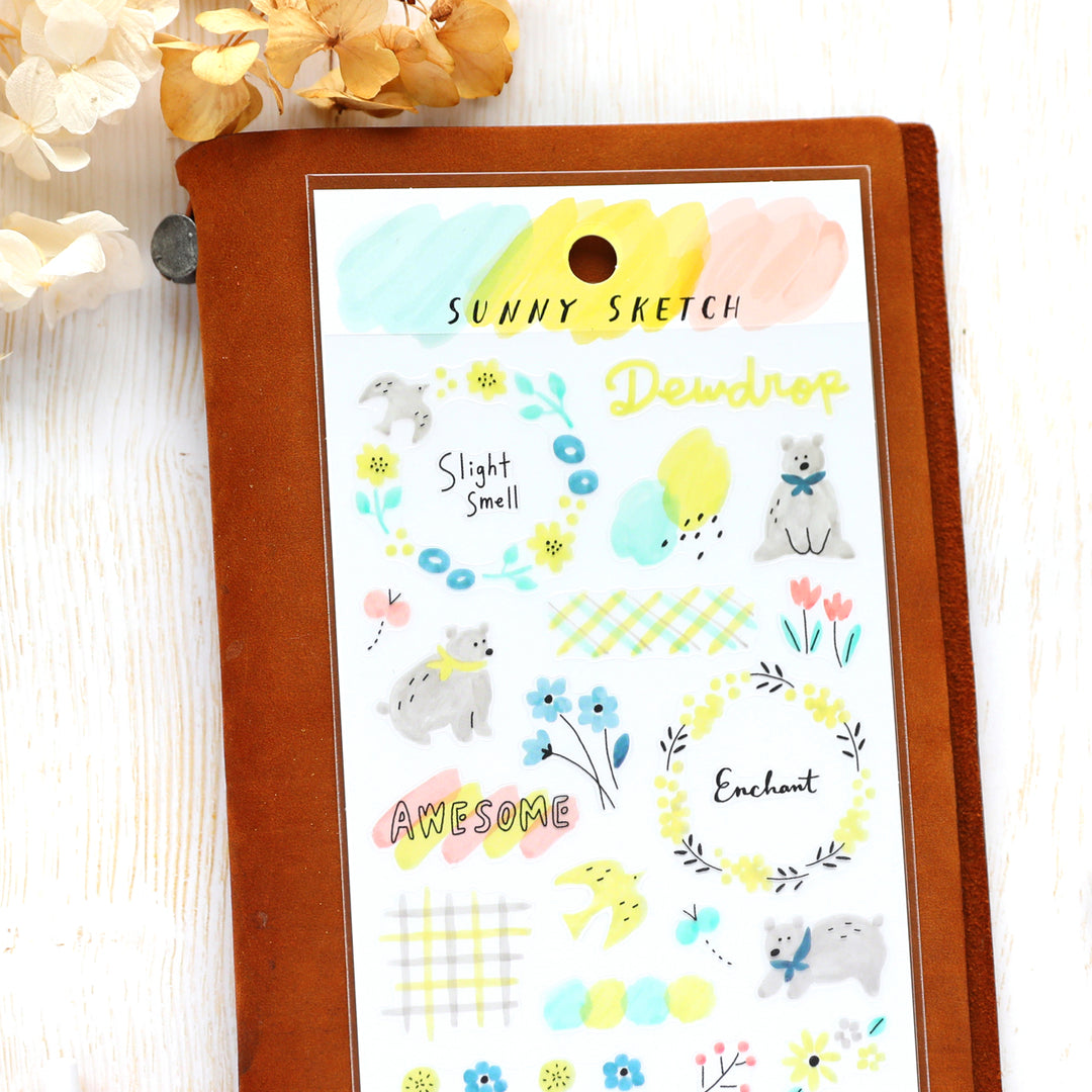 Sunny Sketch Stickers - Yellow