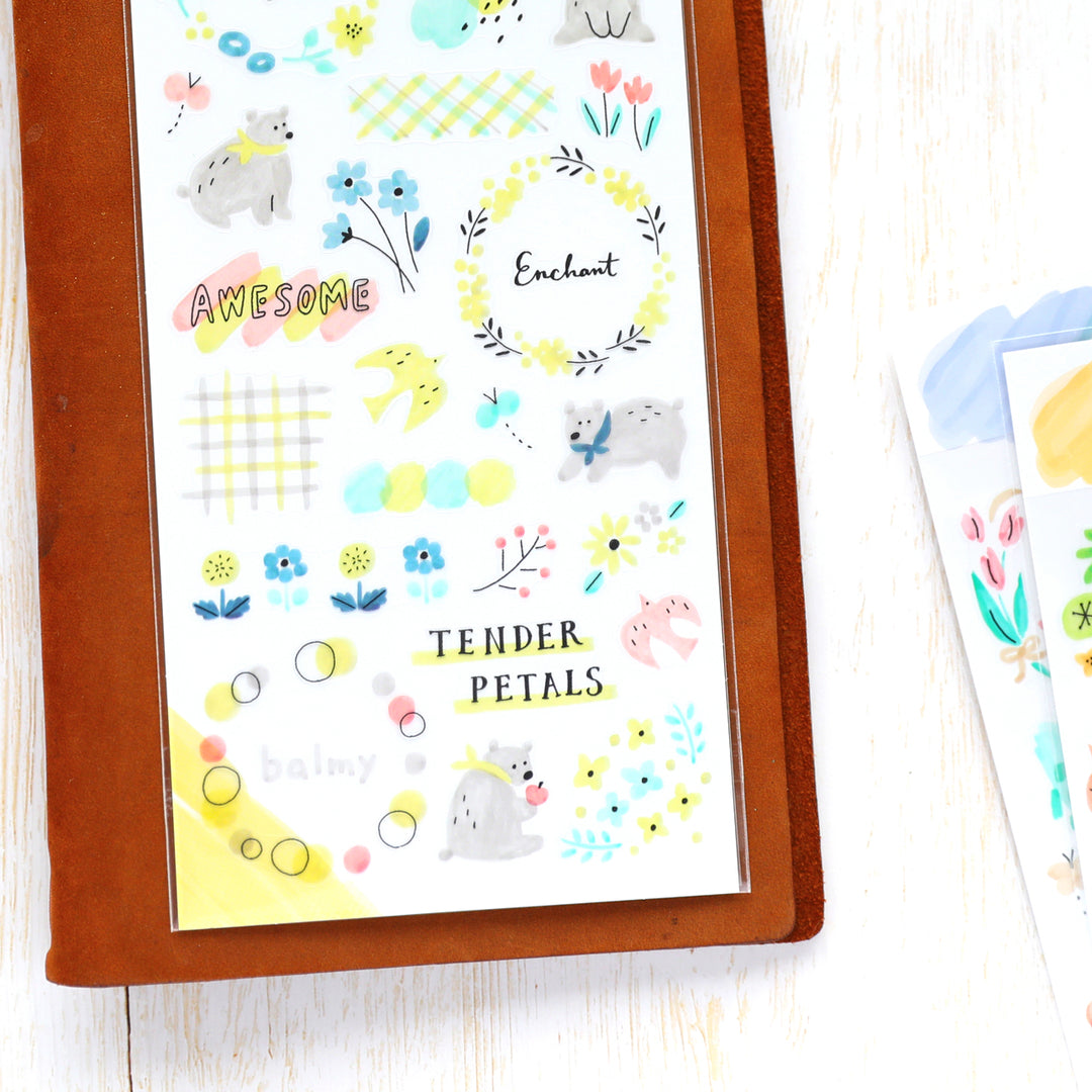 Sunny Sketch Stickers - Yellow