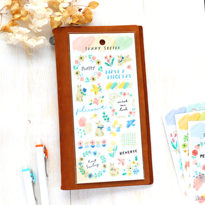 Sunny Sketch Stickers - Beige