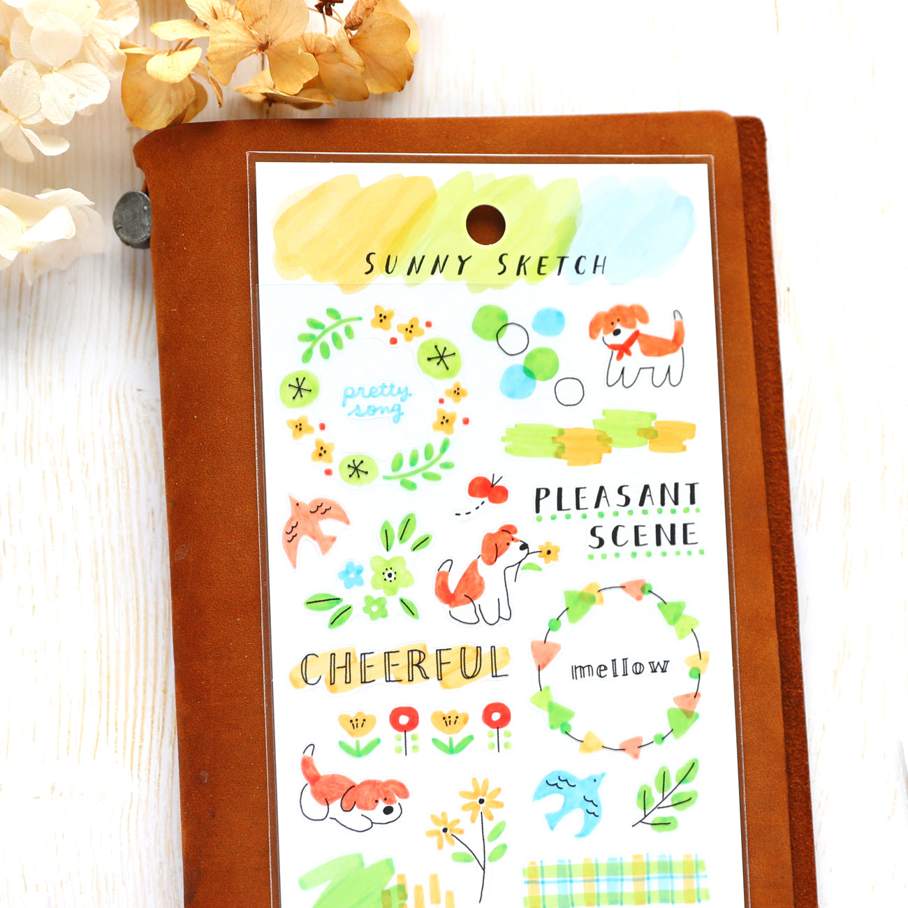 Sunny Sketch Stickers - Ligut Green