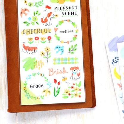 Sunny Sketch Stickers - Ligut Green
