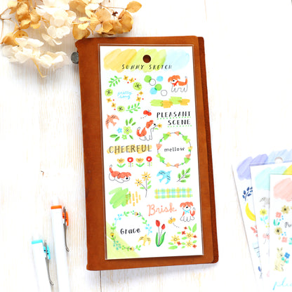 Sunny Sketch Stickers - Ligut Green