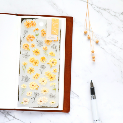 Floral Stickers - Yellow