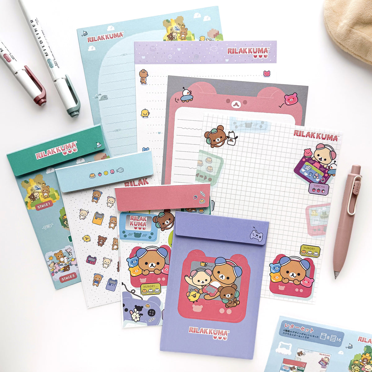 Rilakkuma / Letter Set - Pixel Friends