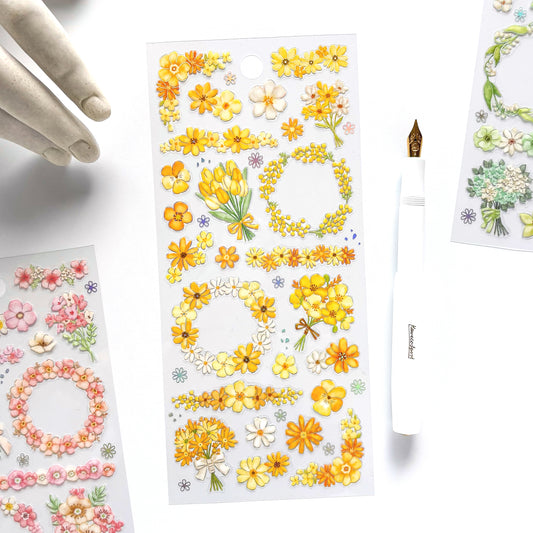 Mind Wave / Floria Stickers - Yellow Flowers