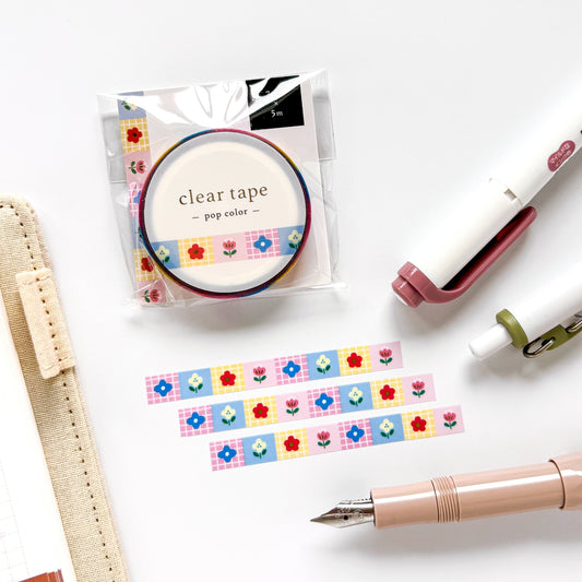 Mind Wave / Shiny Slim Clear Tape - Pop Flower