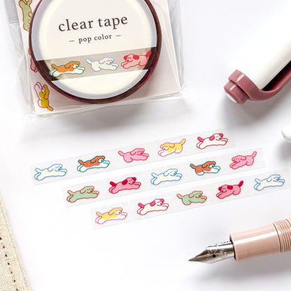 Mind Wave / Slim Clear Tape - Colorful Dogs
