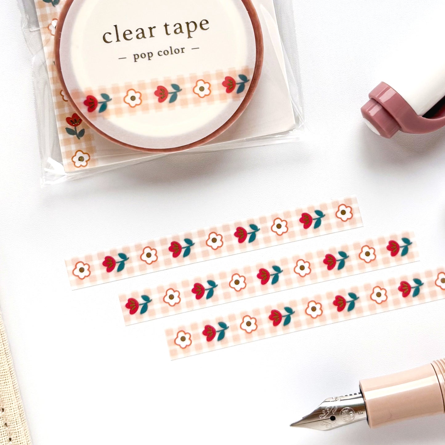 Mind Wave / Shiny Slim Clear Tape - Pop Flower