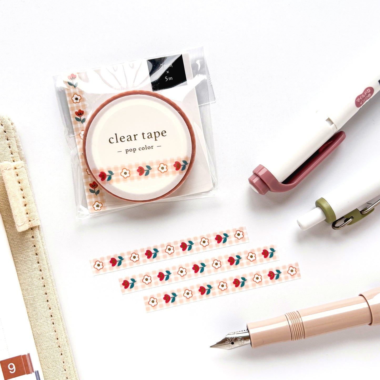 Mind Wave / Shiny Slim Clear Tape - Pop Flower