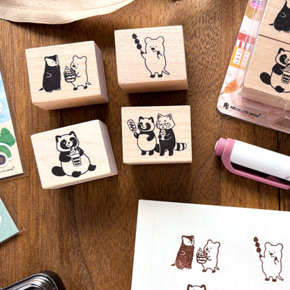 Animal Friends Rubber Stamp - Sweets