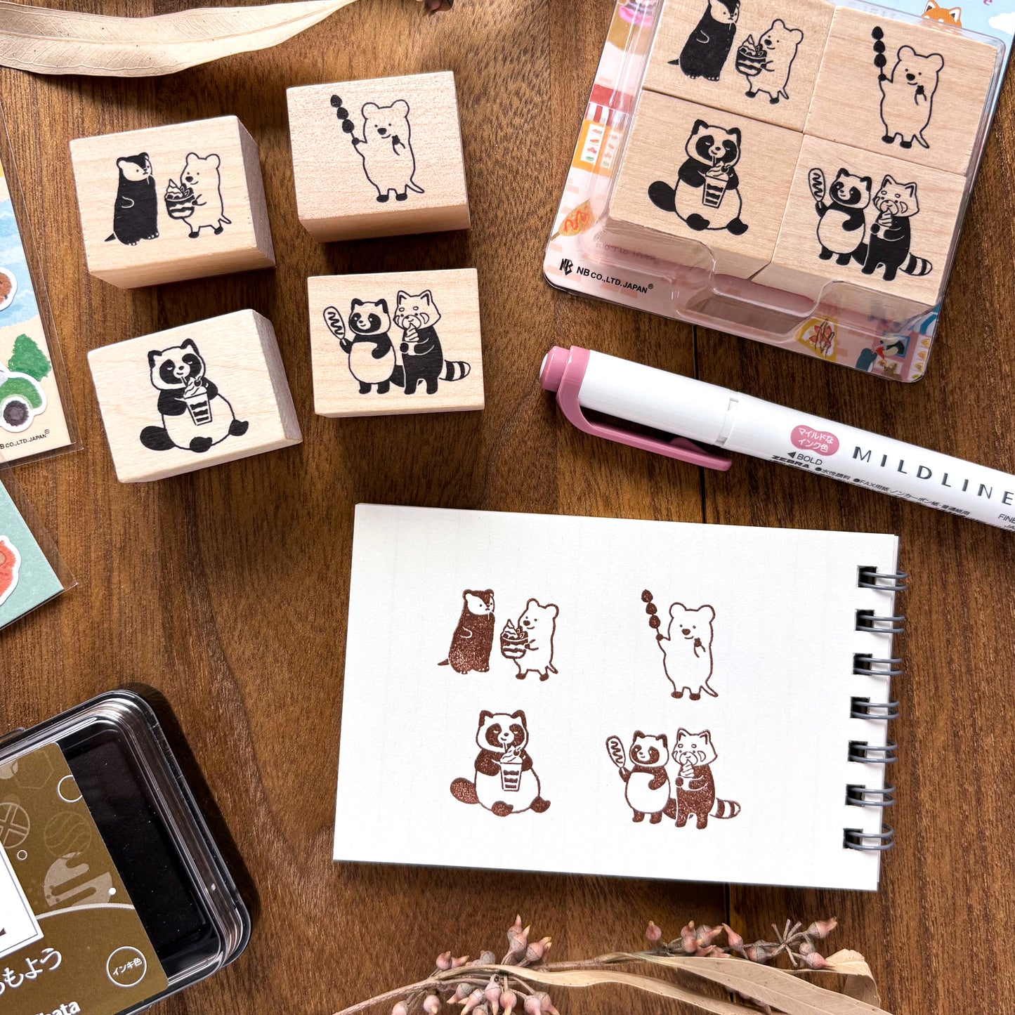 Animal Friends Rubber Stamp - Sweets