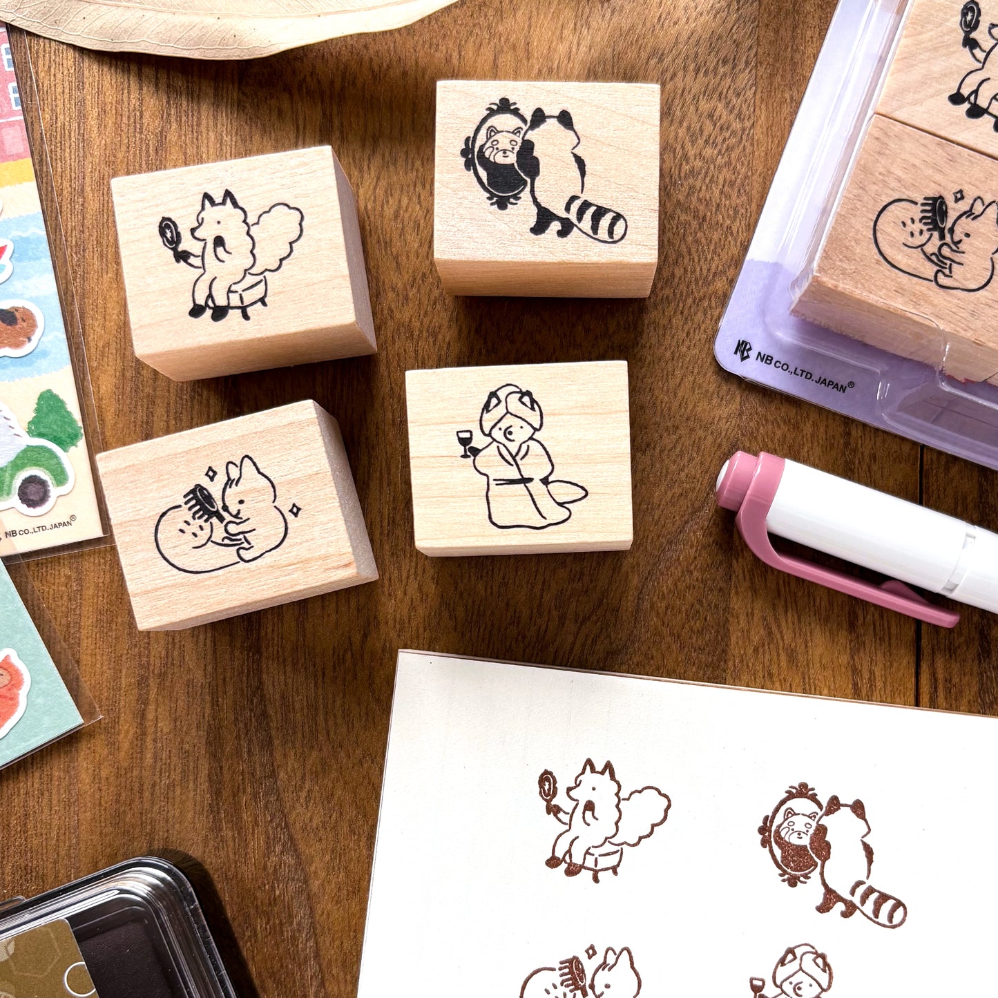 Animal Friends Rubber Stamp - Spa Time