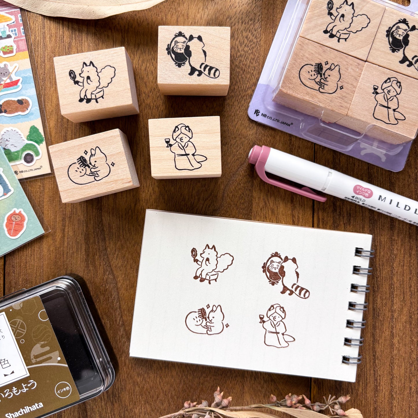 Animal Friends Rubber Stamp - Spa Time