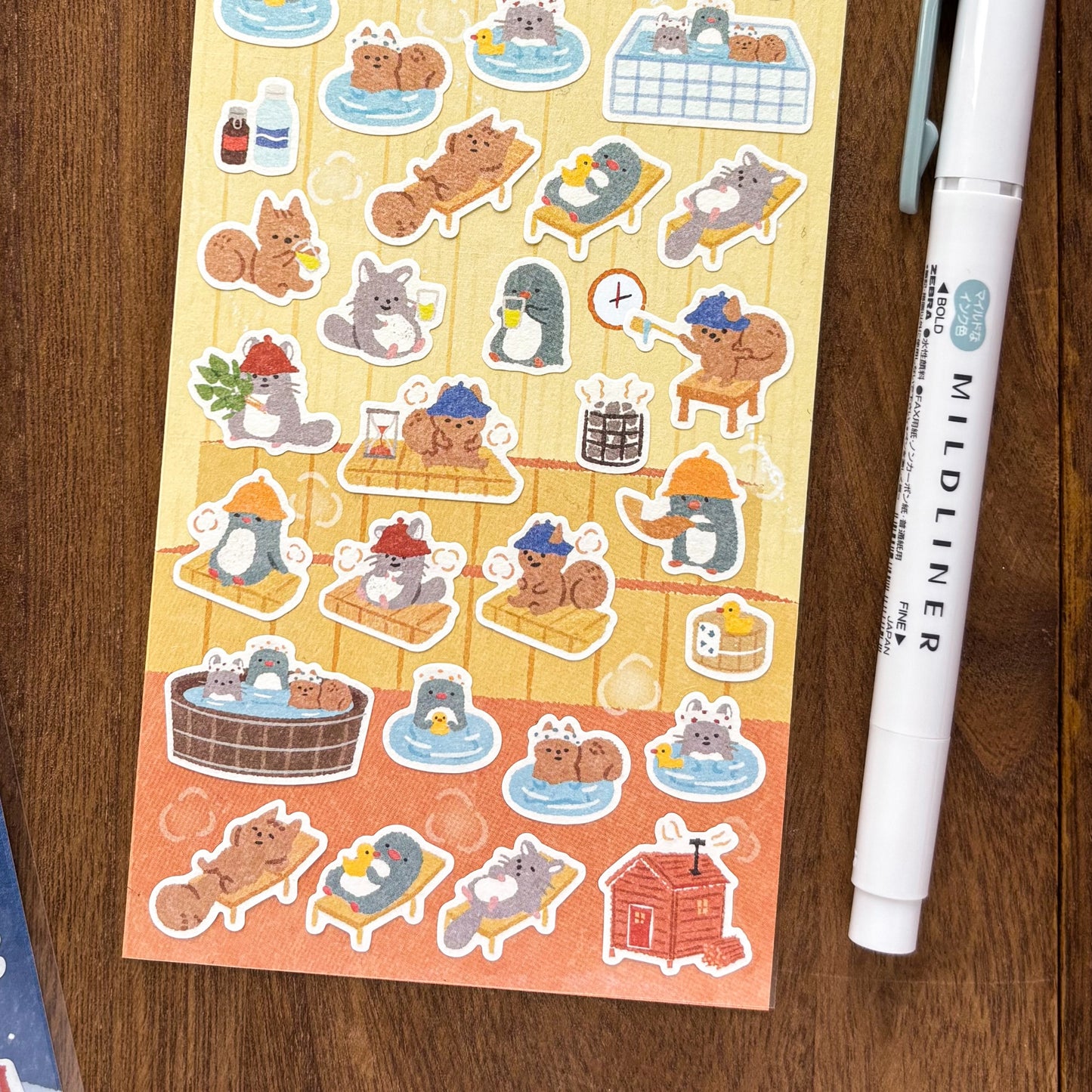 Animal Friends Stickers - Sauna