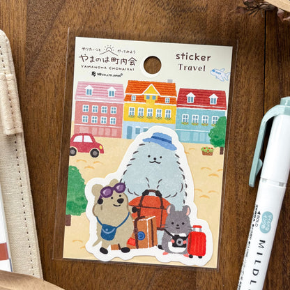 Animal Friends Vinyl Sticker - Travel