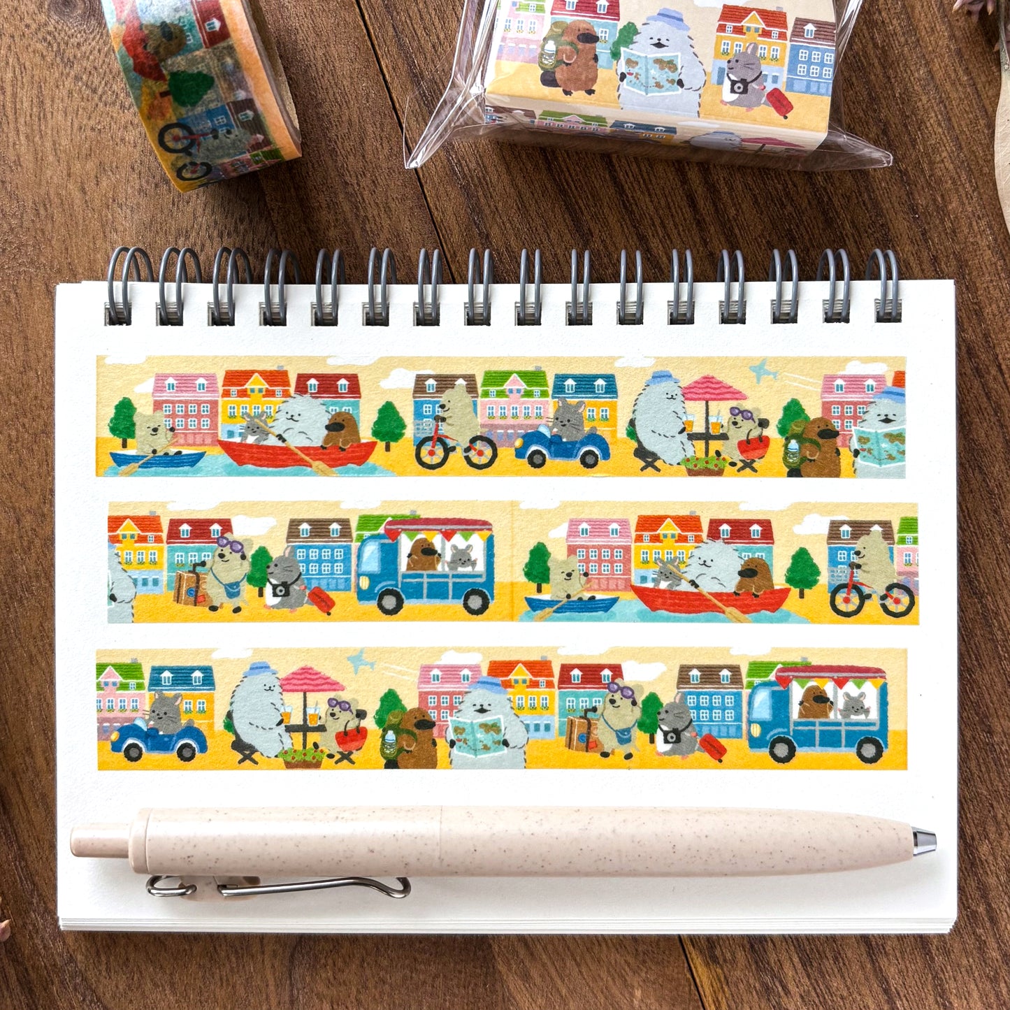 Animal Friends Washi Tape - Travel