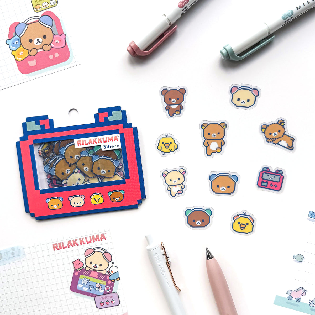 Rilakkuma / Flake Stickers - Rilakkuma in the Game