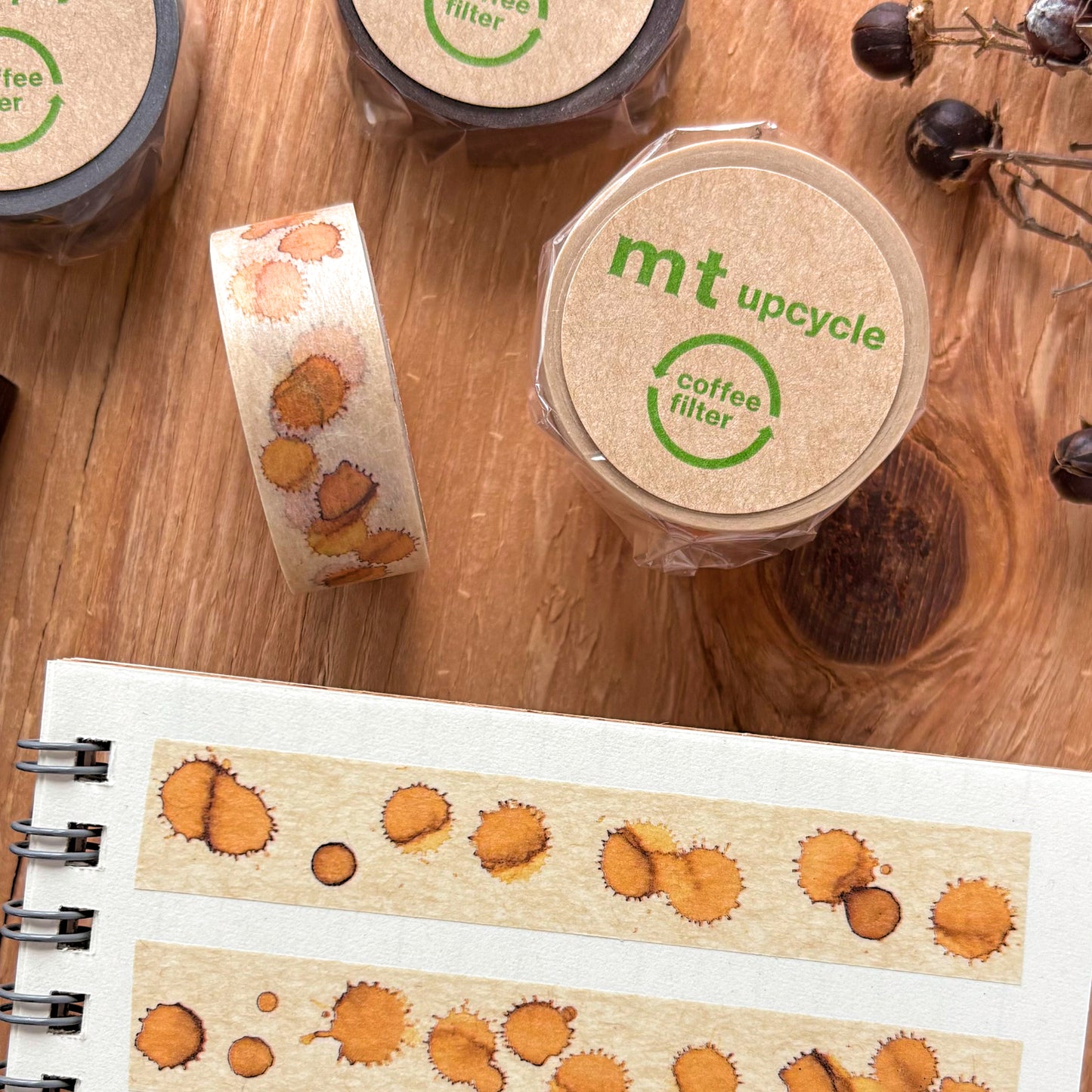 mt / Upcycle Washi Tape - Coffee Stain