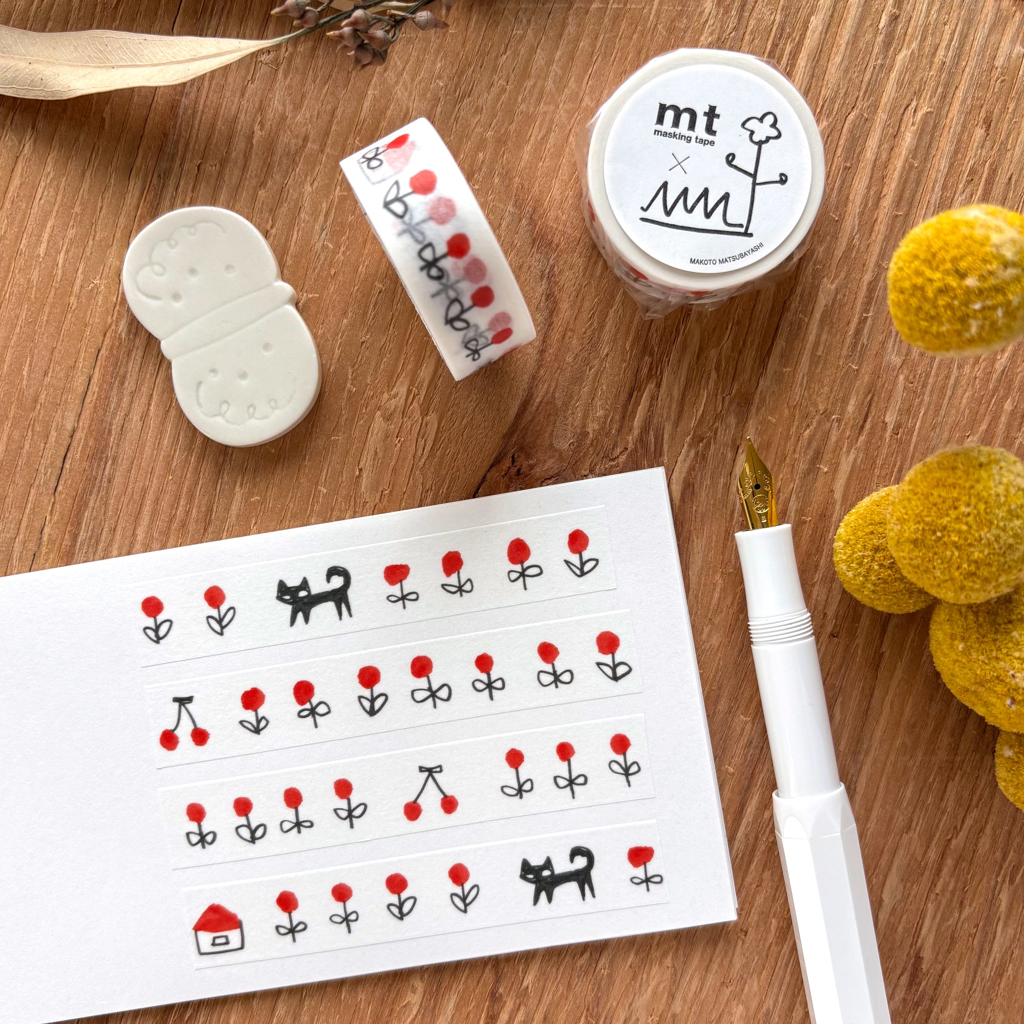 mt x Makoto Matsubayashi / Washi Tape - Black Cat