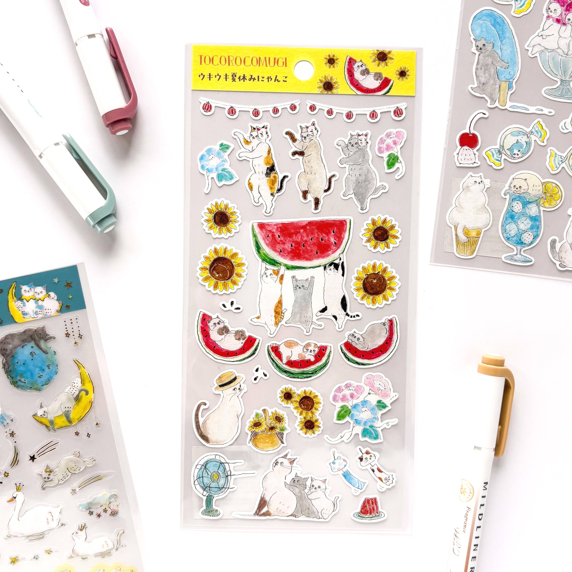 Tocorocomugi / Foil-stamped Stickers - Summer Festival