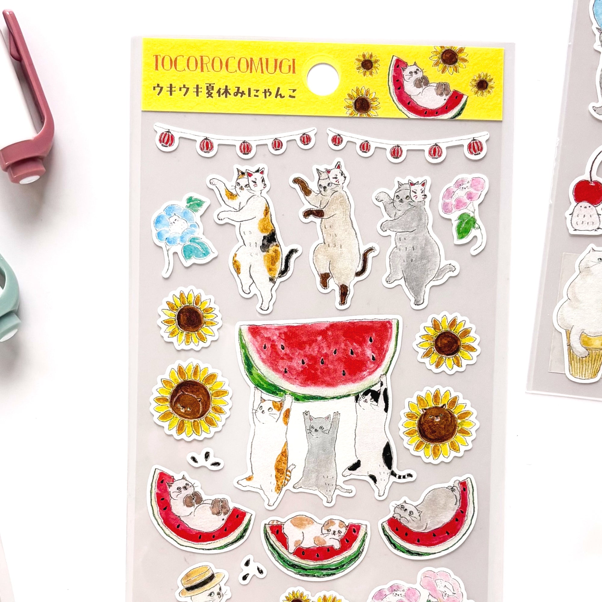 Tocorocomugi / Foil-stamped Stickers - Summer Festival