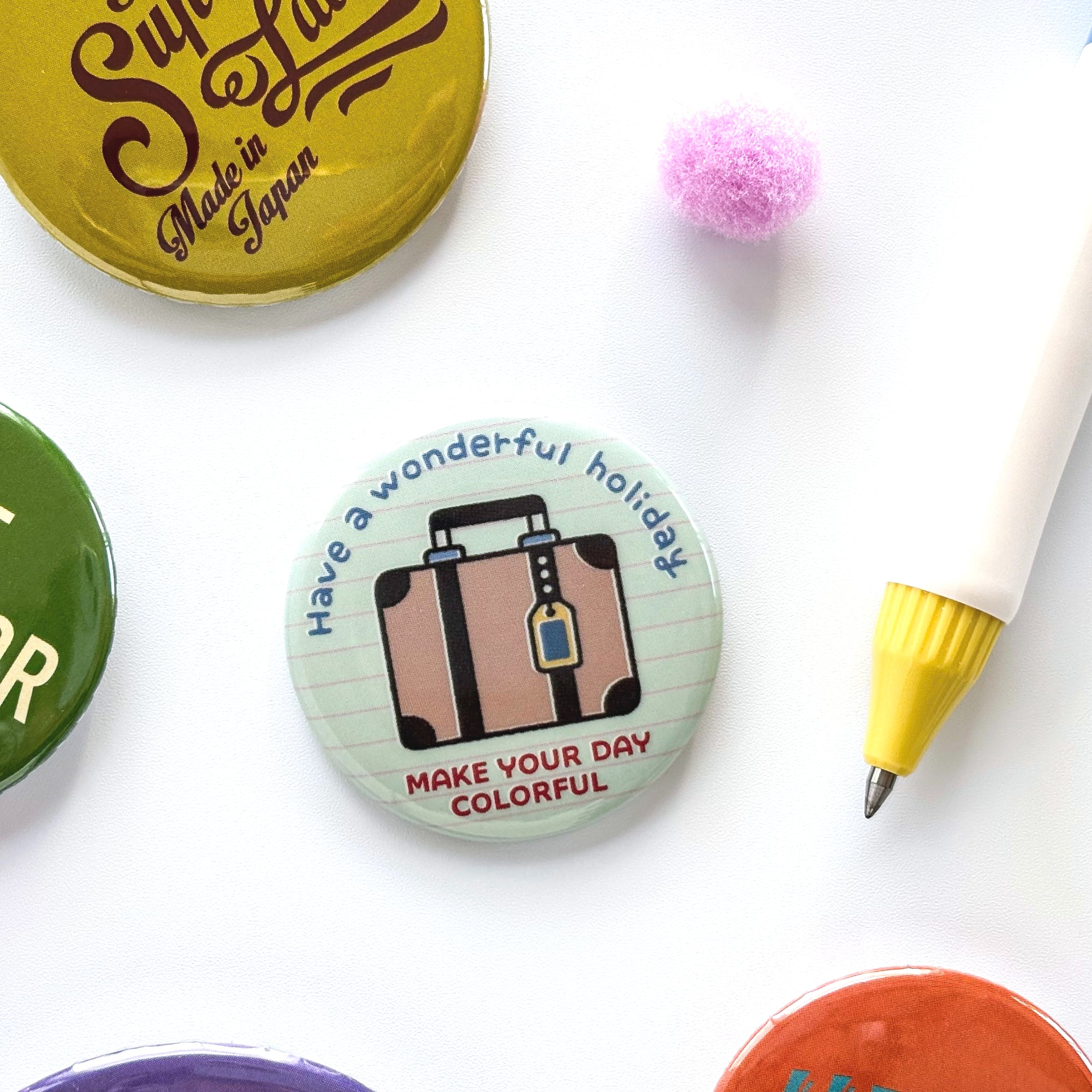 HELLO HARAJUKU キャニスター 空缶+レザータグ eric×TSL Hello, Harajuku! Limited Edition / eric Can Badge - Set of 2