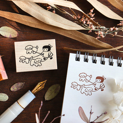 Hankodori / Rubber Stamp - Waking Dogs
