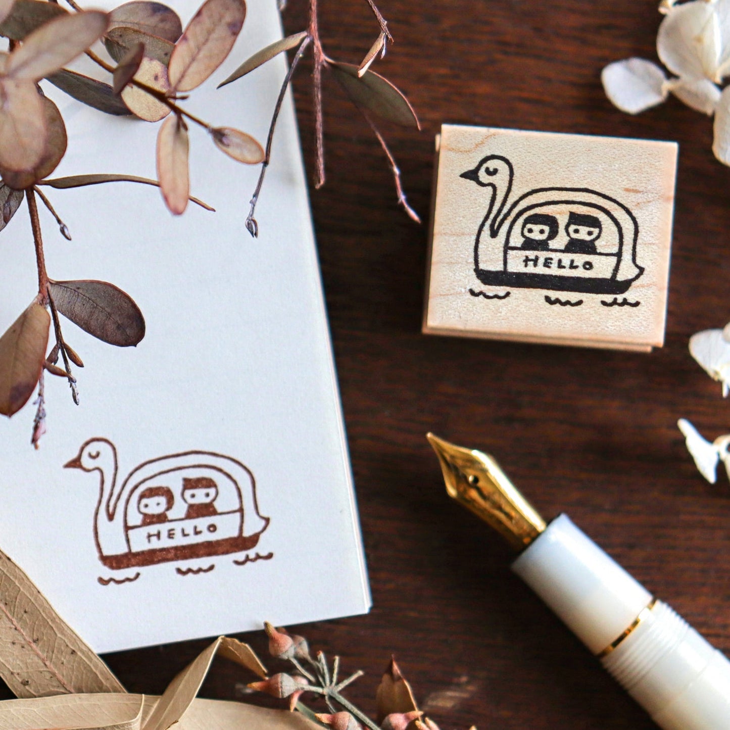 Hankodori / Rubber Stamp - Swan Boat