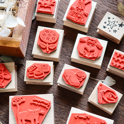 Hankodori / Rubber Stamp - Bear playing guitar