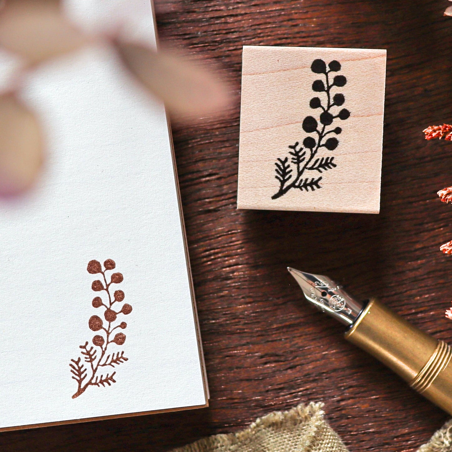 Hankodori / Rubber Stamp - Mimosa