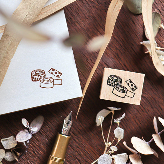 Hankodori / Rubber Stamp - Washi Tape Love