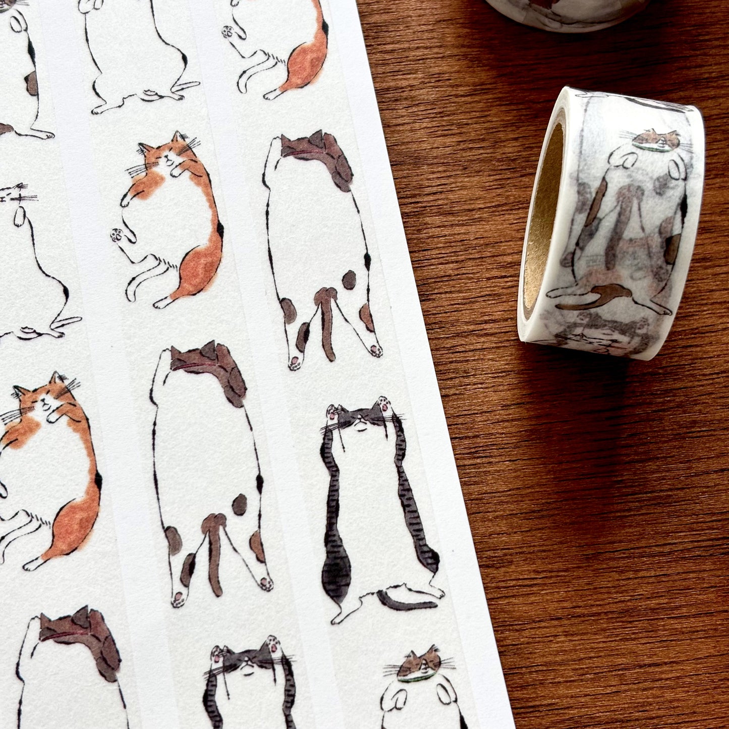 Nekoto / Washi Tape - Stretching Cat