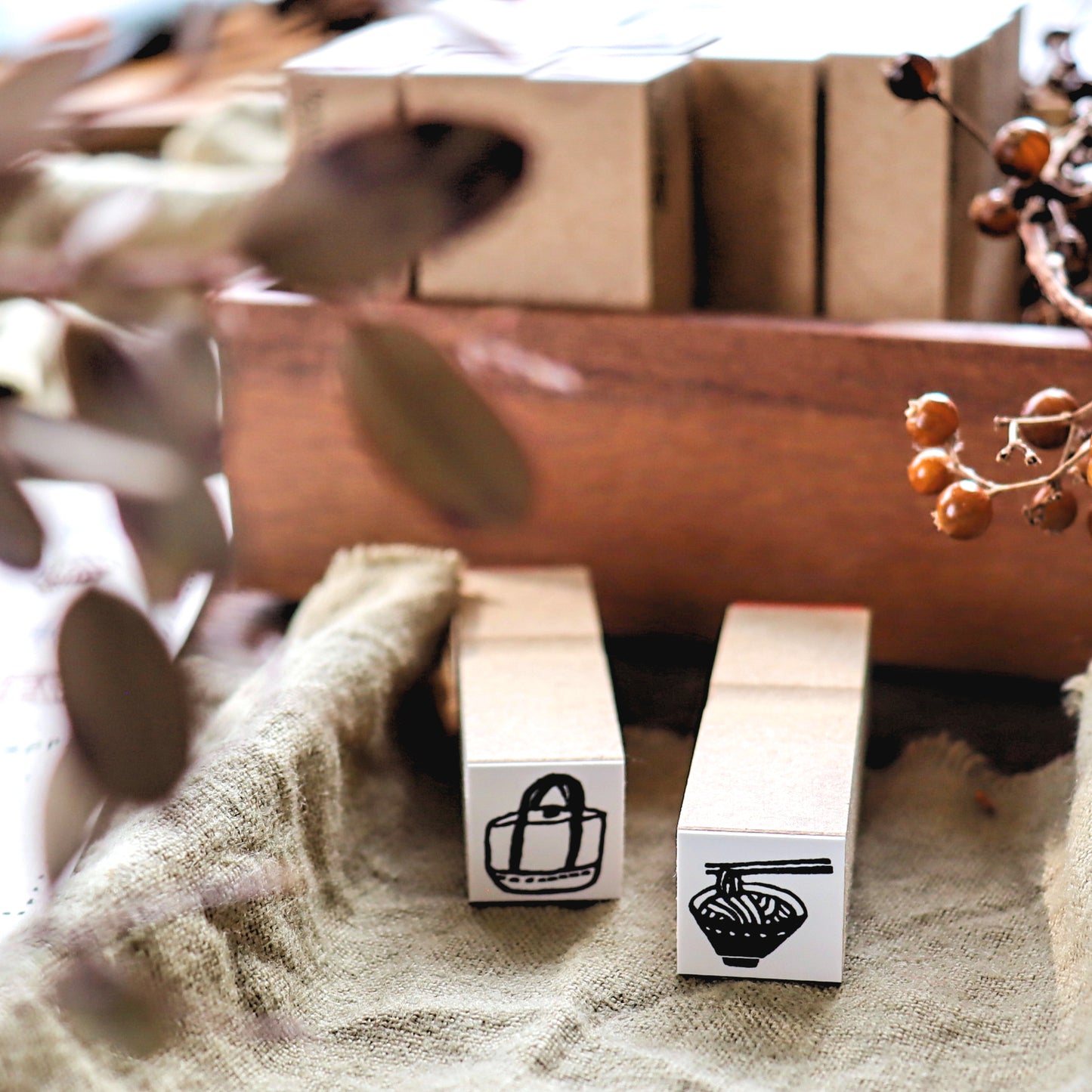 Hankodori / Mini Rubber Stamp - Ramen