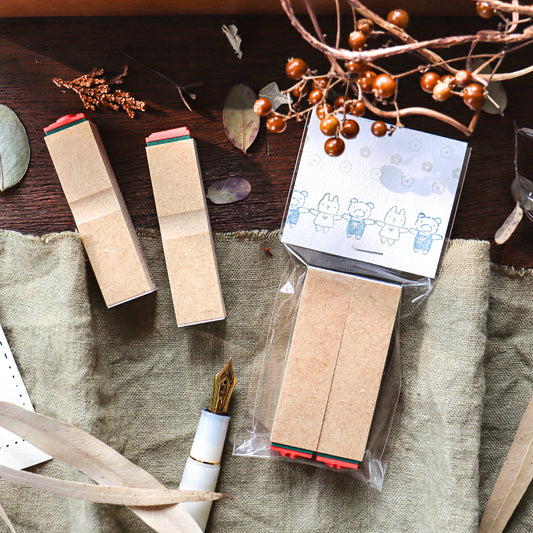 Hankodori / Mini Rubber Stamp Set - Happy Friends