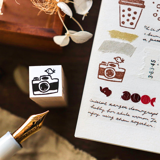 Hankodori / Mini Rubber Stamp - Camera
