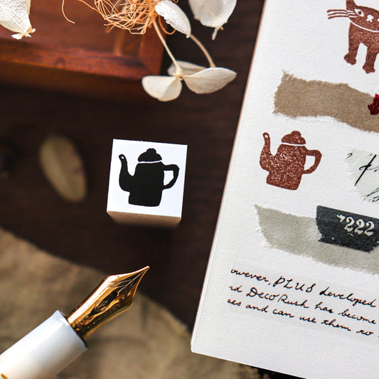 Hankodori / Mini Rubber Stamp - Kettle