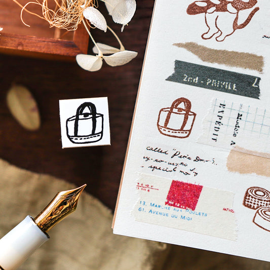 Hankodori / Mini Rubber Stamp - Tote Bag