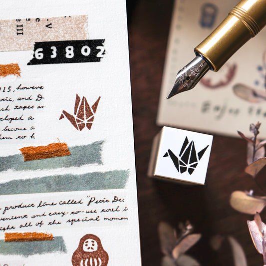 Hankodori / Mini Rubber Stamp - Paper Crane