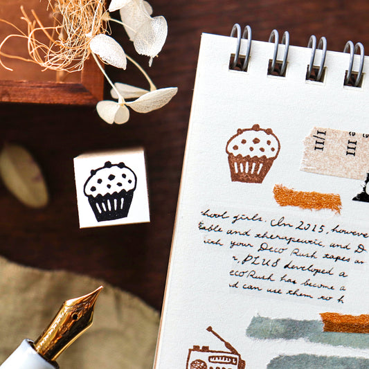 Hankodori / Mini Rubber Stamp - Muffin