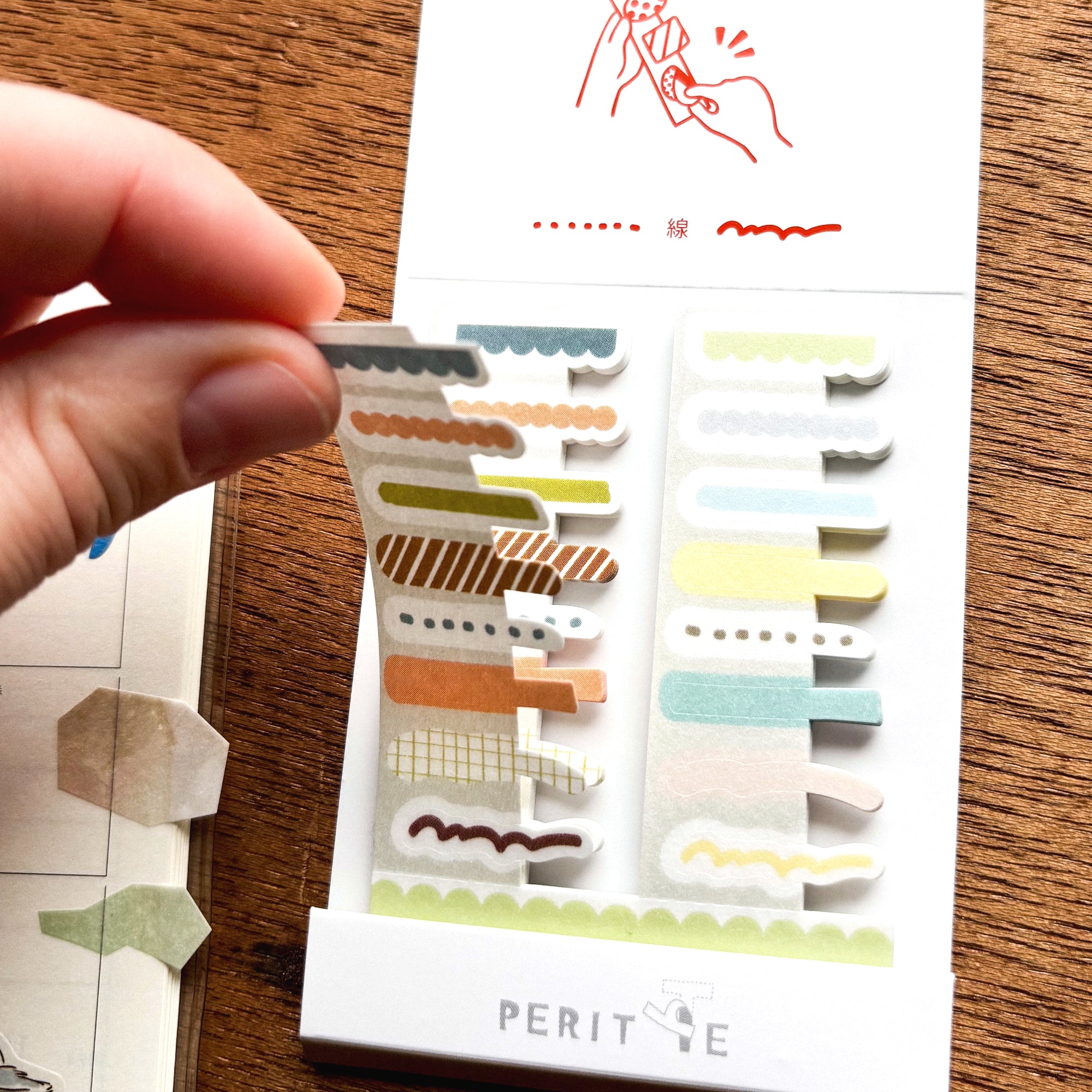Sheet Peritte Masking Tape Stickers - Lines