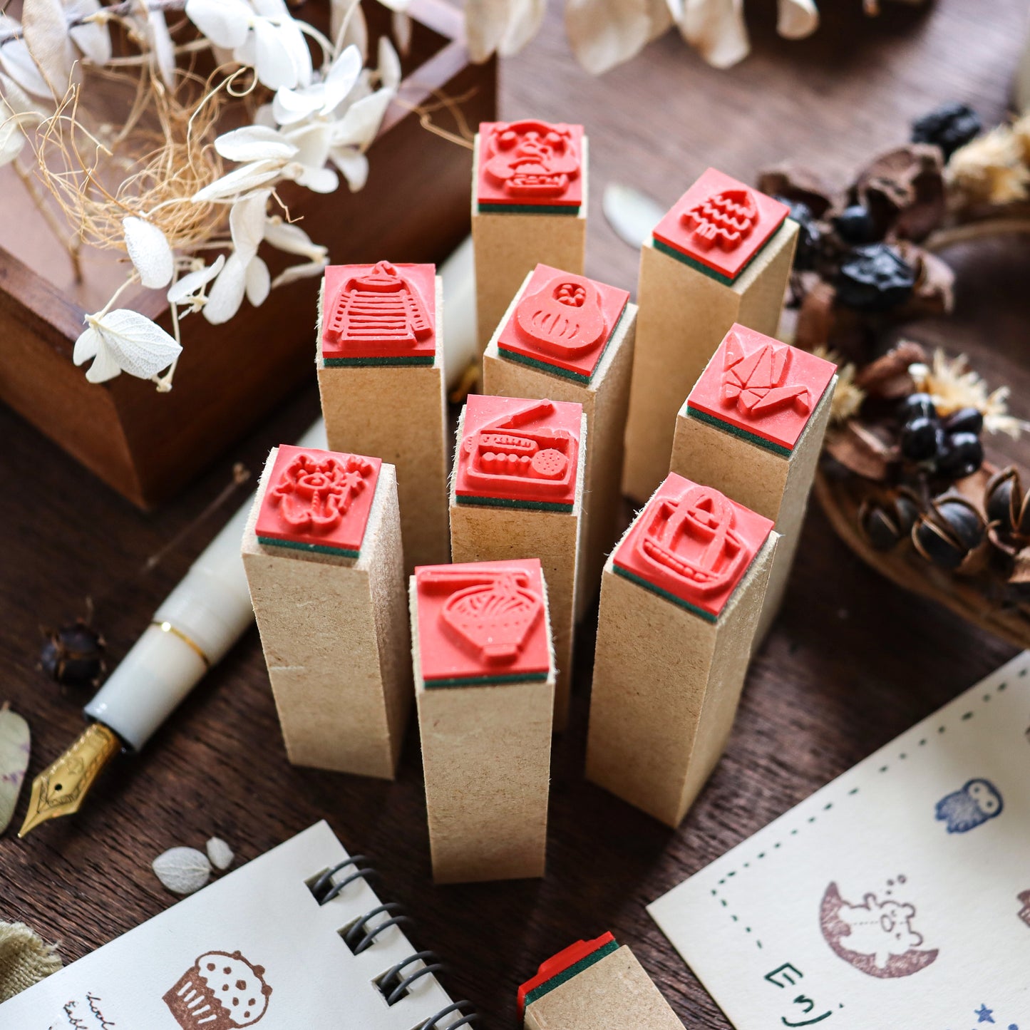 Hankodori / Mini Rubber Stamp - Christmas Tree