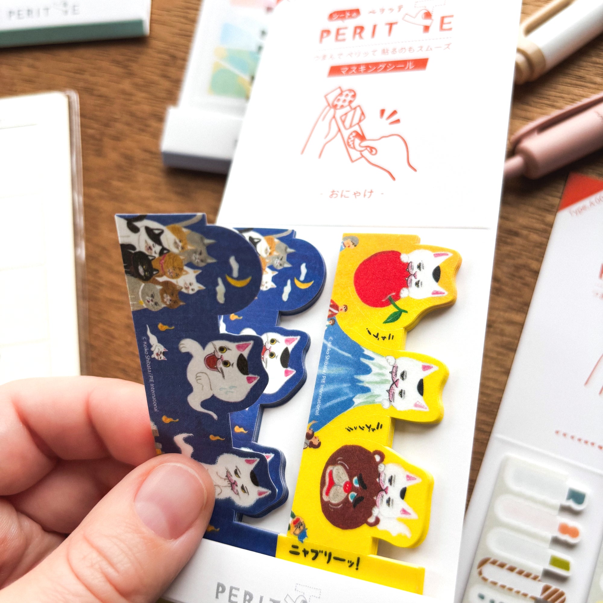 Sheet Peritte Masking Tape Stickers - Ghost Cats