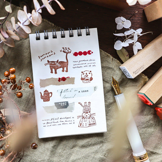 Hankodori / Mini Rubber Stamp - Kettle