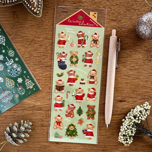 Winter Limited / Mind Wave / Stickers - Fluffy Bear Christmas
